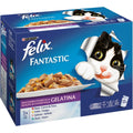 Paquete Ahorro Felix Fantastic Selecciones Favoritas en Gelatina de Pollo, Buey, Salmón y Atún