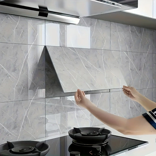 20/40pcs Efecto Mármol 3D Autoadhesivo 60*30cm Decoración de Pared - Vinilos Adhesivos para Cocina y Baño - Fáciles de Limpiar para Navidad y Halloween