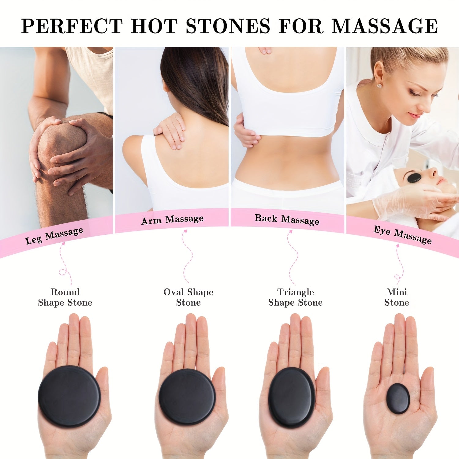 Juego de masaje con piedras calientes con control de temperatura - Kit calentador de piedras calientes de basalto de 10 piezas / Kit calentador de piedras calientes de basalto de 20 piezas, herramientas profesionales de masaje de spa, apto para masaje de