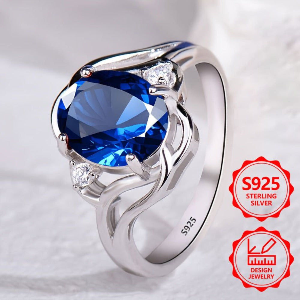 Anillo de moda para mujer, exquisito, de plata de ley 925, elegante y moderno, un anillo de joyería de alta gama para mujer con gran apariencia, adecuado para viajes de vacaciones, uso diario y es el regalo conmemorativo perfecto para amigos.