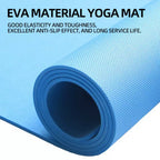 1 paquete - 6mm / 8 mm/10mm (morado / negro / Rosa / azul / gris) almohadilla de yoga antideslizante antisísmica engrosada, estera de yoga sólida duradera 183 * 61cm, almohadilla de fitness de amortiguación grande, almohadilla de fitness universal para ho