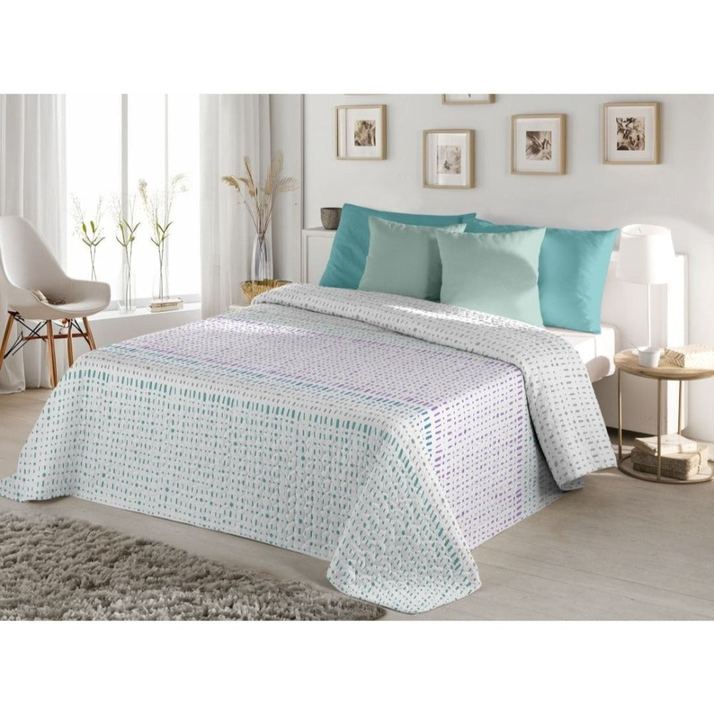 Colcha Reversible de Verano Bouti, Edredón de Microfibra Estampado, Ligera y Transpirable para Todas las Estaciones, Manta Fina para Primavera y Verano (Sin Fundas de Almohada)