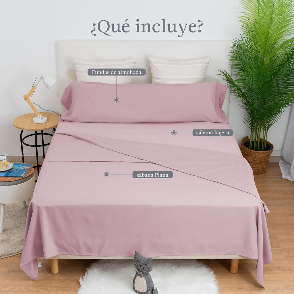 Juego de cama de tres piezas, suave y cómodo, adecuado para todas las estaciones, rosa, azul, rojo rosa, negro, gris, blanco, adecuado para camas de 90 CM, 105 CM, 135 CM, 150 CM, 180 CM