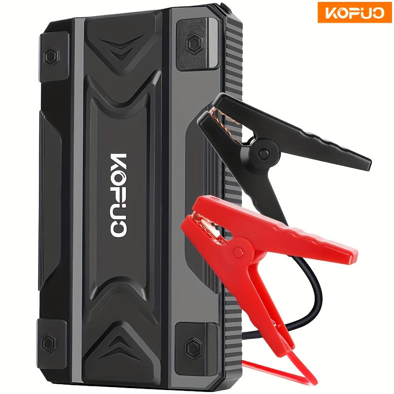 Arrancador de batería de coche KOPUO, arrancador de batería de coche de 3000/4000A para motores de gasolina de hasta 8.5L y diésel de 7.0L, caja de arranque portátil de 12V con USB/banco de energía/salida dual/luce LED, cargador de coche