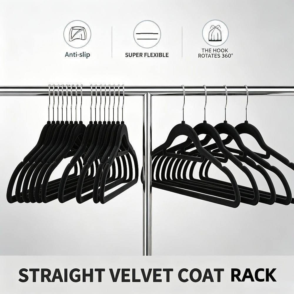 100 Perchas de Terciopelo, Perchas de Fieltro Delgadas y de Alta Calidad, Ganchos Giratorios de 360°, una Solución de Almacenamiento Elegante y Duradera para la Organización del Armario, Abrigos, Suéteres, Trajes, Perchas para Accesorios y Adiciones de Mo