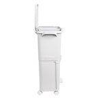 Papelera de reciclaje de clasificación selectiva con pedal. ruedas y asa de doble 38/42L
