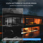 Cámara de seguridad PTZ Wifi para exteriores Laxihub, seguimiento automático, cámara de vigilancia CCTV con audio, visión nocturna a color, detección humana con IA, audio bidireccional, cámara de seguridad inalámbrica de 2.4Ghz, cámaras de seguridad para
