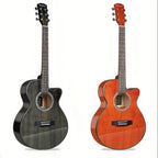 Guitarra Folk Brillante de 40 Pulgadas, Ideal para Novatos, Adultos Principiantes, una Herramienta de Práctica y una Guitarra Acústica Fácil de Usar para Estudiantes