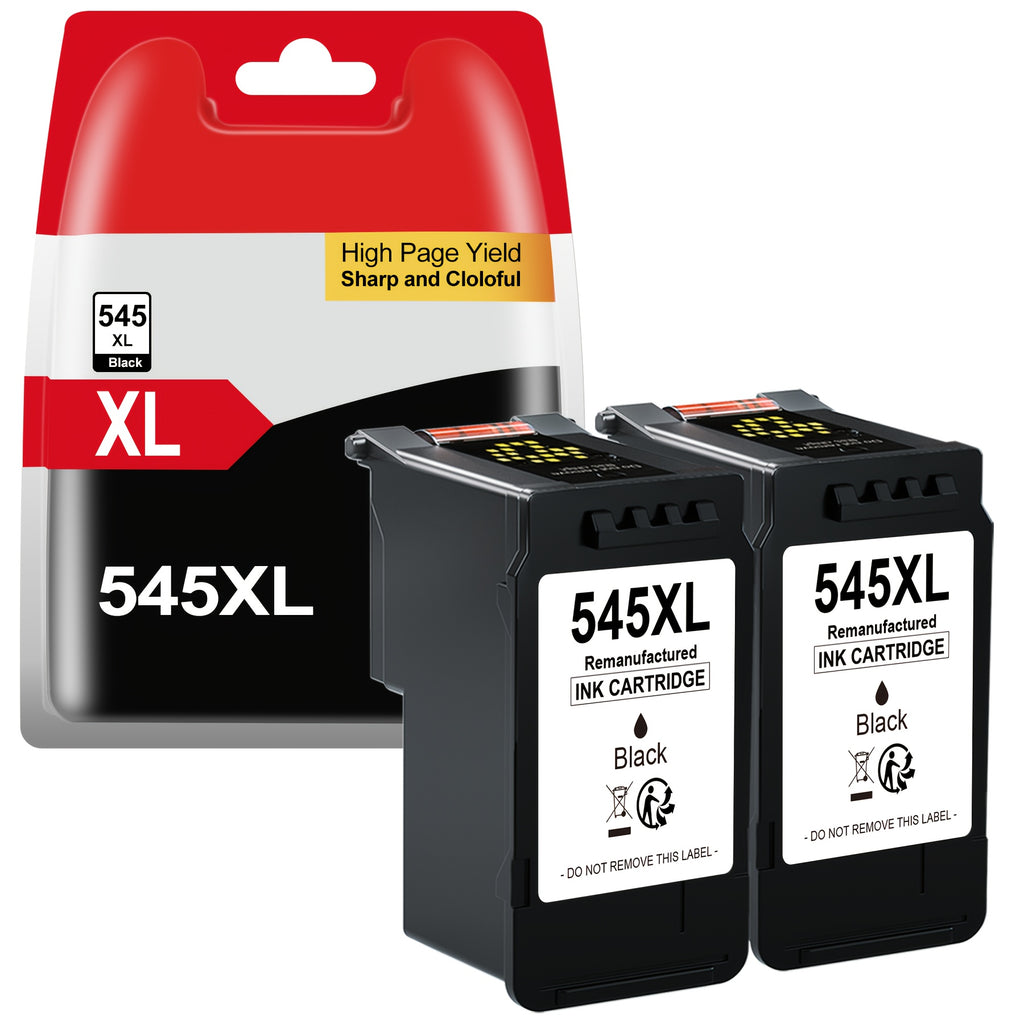 Las cartuchos de repuesto PG-545XL y CL-546XL son compatibles con impresoras Canon, disponibles en un multipack para modelos como Pixma MX495, TR4550, TS3150 y otros, incluyendo un paquete de 2 cartuchos negros.