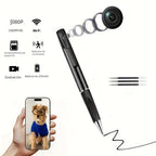 Cámara WIFI en Forma de Bolígrafo con Detección de Movimiento - Cámara 1080P, Dispositivo para Grabación de Exámenes, Lente 100°, Control Remoto por APP, Compatible con Tarjeta de Memoria 256GB y Batería 250mAh