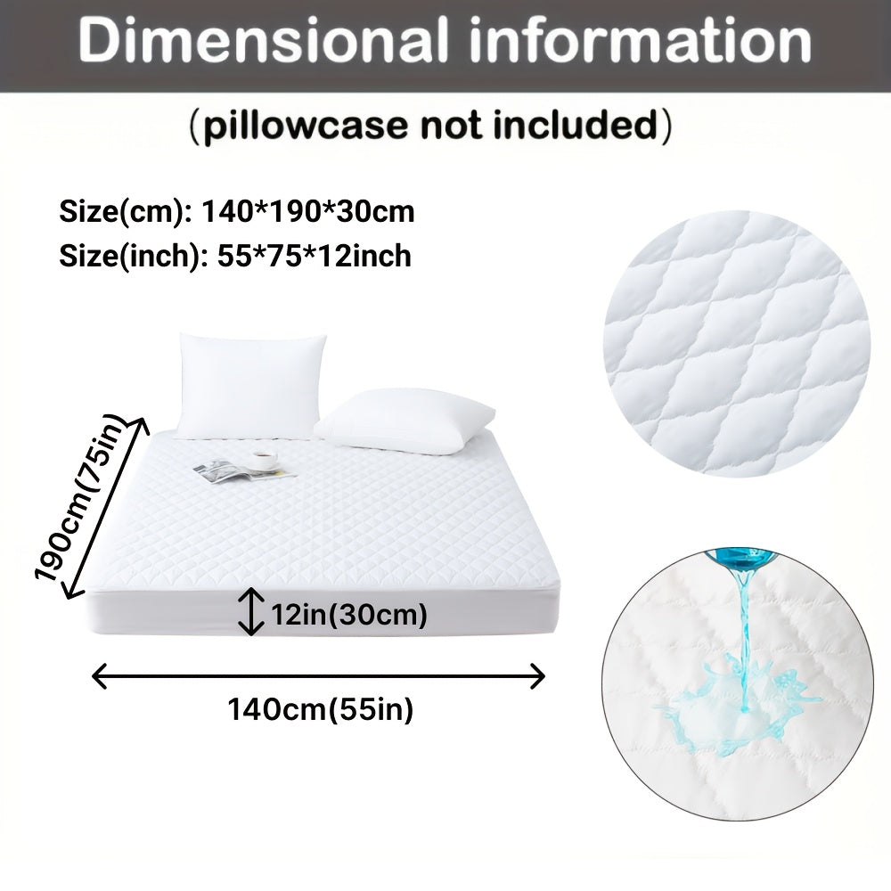1pc Protector de Colchón Acolchado y Engrosado Impermeable - Funda de Colchón Ultra Suave y Cómoda, Adecuada para Dormitorios, Residencias, Decoración de Habitaciones, Habitaciones de Invitados y Hoteles (Excluyendo Fundas de Almohada)