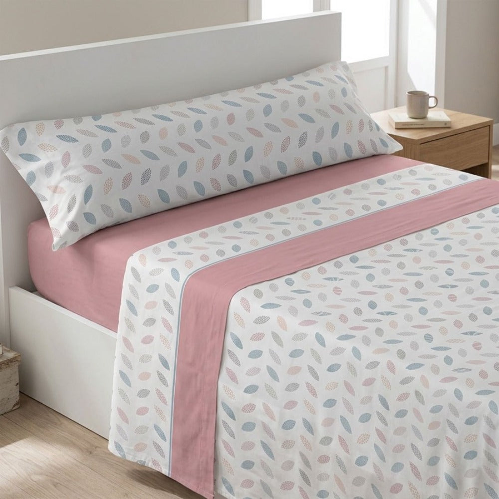 Juego de ropa de cama (Sábana ajustable, Cubrecama, Funda de almohada) | Juego de sábanas estampadas de 3 piezas | Primavera/Verano | Múltiples estilos | Tejido suave | 180cm - Múltiples tamaños disponibles