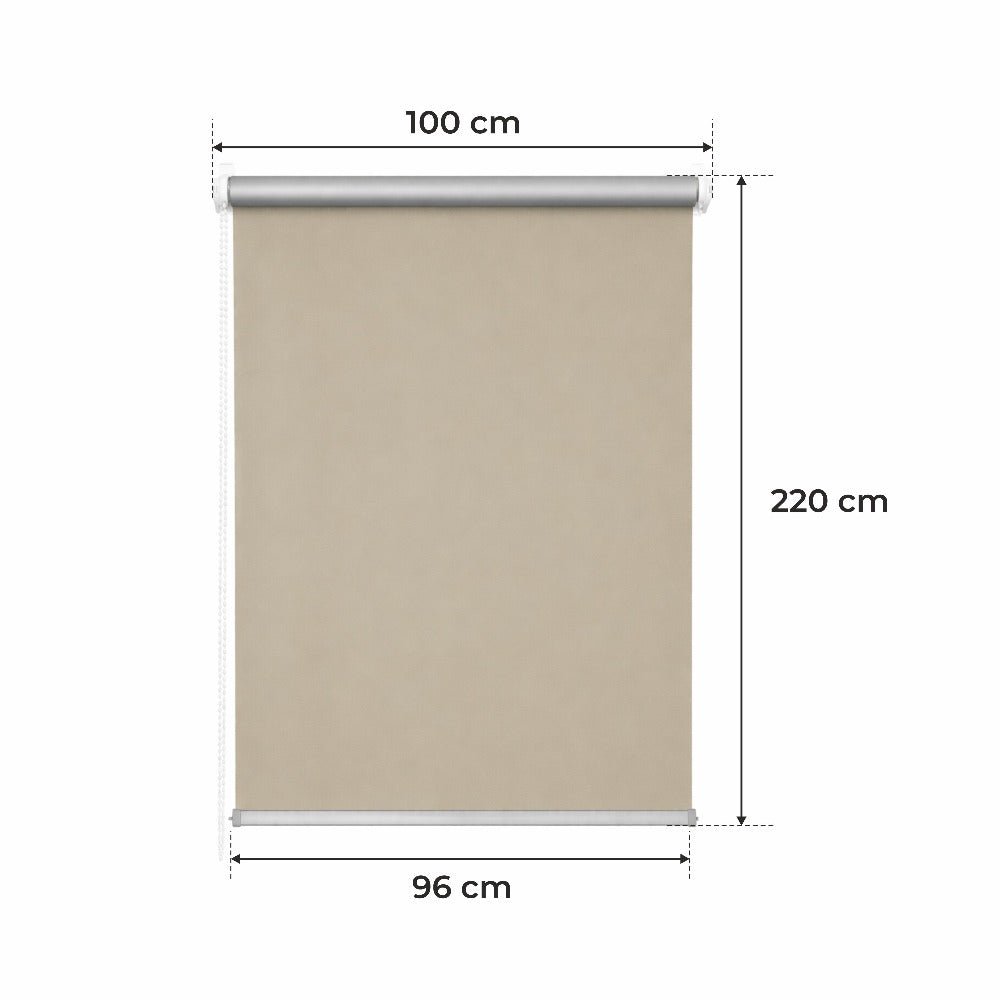 Persiana Térmica • BEIGE • 32 Tamaños • BOJANEK TERMO • Manijas Ajustables • Instalación en Ventana Sin Taladro • Mecanismo de Cadena • Protección Solar y Térmica • Perfecta para Sala de Estar, Dormitorio, Cocina, Oficina • Persiana Térmica Blanca Día Noc