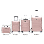 Conjunto de Maletas de Viaje Elegantes: Carcasa Ligera de ABS, Cerradura Numérica, 4 Ruedas Giratorias 360, Asa Telescpica de Aluminio Aleado Juego de Maletas Set Trolley Maleta Cabina ( 6999 8001 8002 )