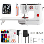 Máquina de coser 519, máquina de coser eléctrica para principiantes y niños, 12 programas de puntada, brazo libre, luz de costura y pedal eléctrico de arranque, enchufe UE