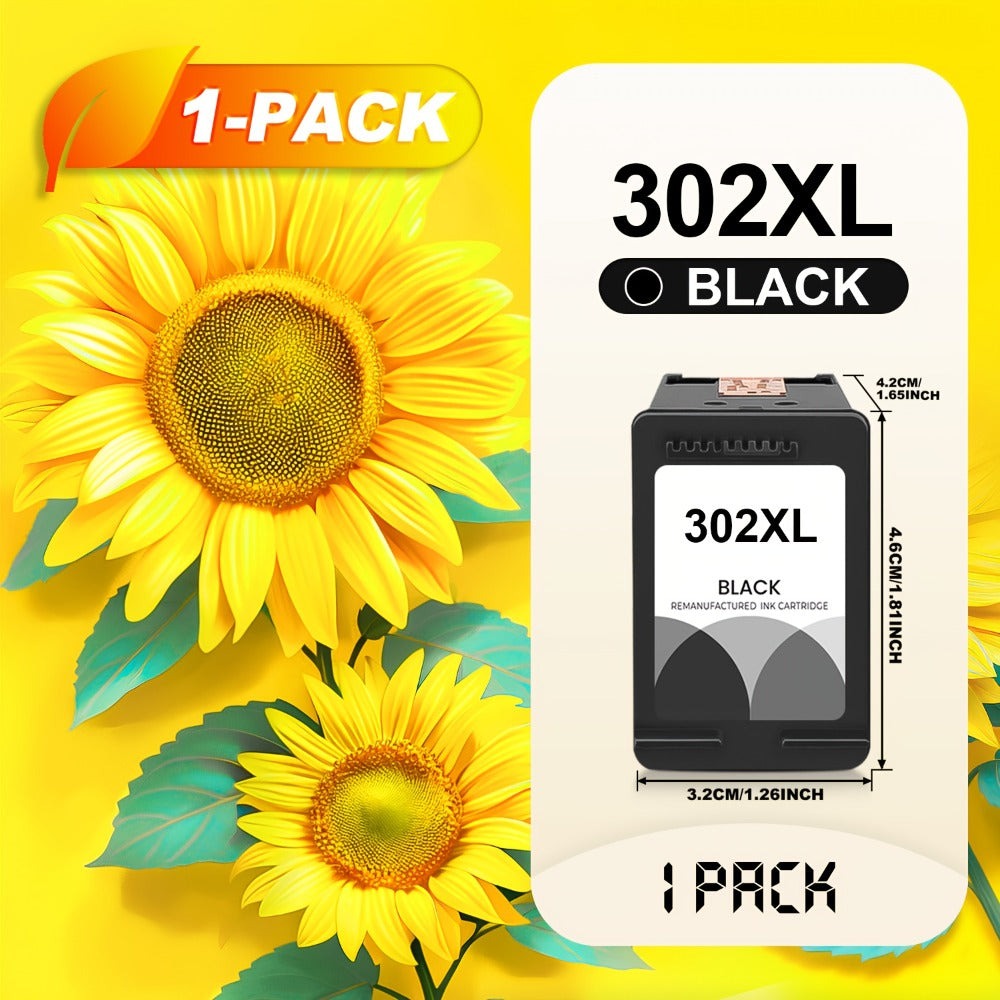 Cartuchos de tinta 302XL compatibles con tinta de impresora 302 negra y tinta de impresora tricolor. Los cartuchos de tinta 302 funcionan con las impresoras Deskjet 1110, 1111, 1112, 2130, 2131, 2132, 2133, 2134, 2136, 3630, 3632, 3633, 3634, 3636, 3637,