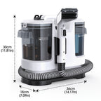 Lubluelu 16500Pa Máquina de limpieza de manchas de alto rendimiento, Limpiador de manchas de fuerte succión, Dispositivo de limpieza de telas con tanque de agua dual, Incluye 3 aditivos, Removedor de manchas no tóxico para alfombras, desorden de mascotas,
