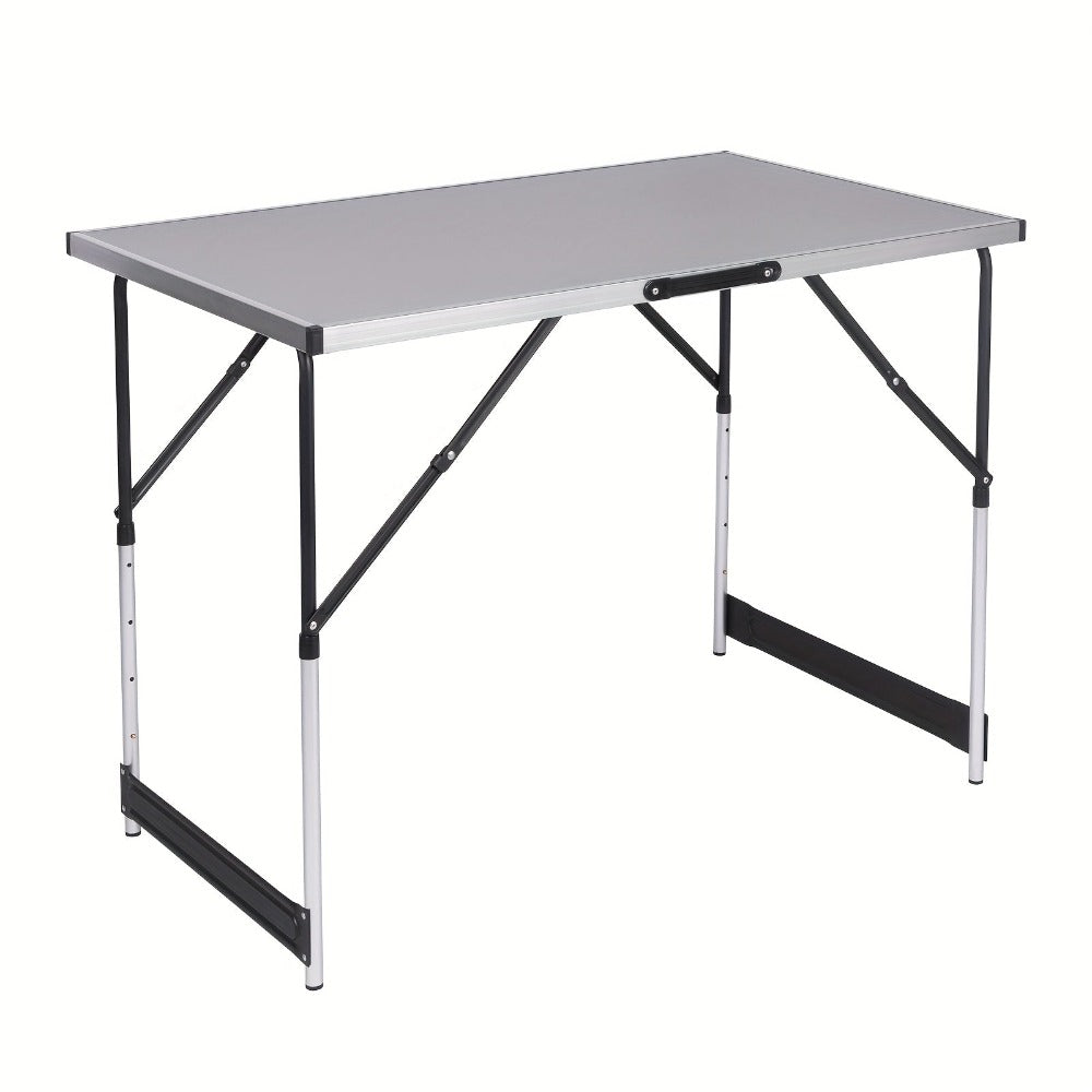 1pc Mesa de Picnic Plegable para Exteriores, Mesa Plegable Ligera para Camping, Aleación de Aluminio, Soporte a Prueba de Óxido, Resistente a los Arañazos, Resistente al Desgaste, Mesa Gruesa, Mesa Plegable Portátil para Camping, Uso Dual para Exteriores