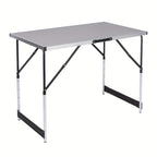 1pc Mesa de Picnic Plegable para Exteriores, Mesa Plegable Ligera para Camping, Aleación de Aluminio, Soporte a Prueba de Óxido, Resistente a los Arañazos, Resistente al Desgaste, Mesa Gruesa, Mesa Plegable Portátil para Camping, Uso Dual para Exteriores