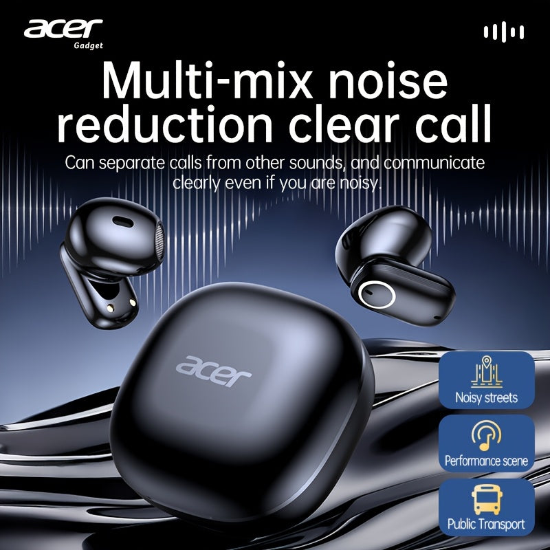 Auriculares Bluetooth | [Acer Modelo Nuevo 2026] Auriculares Inalámbricos TWS, Estéreo con Graves Potentes + Reducción de Ruido en Llamadas