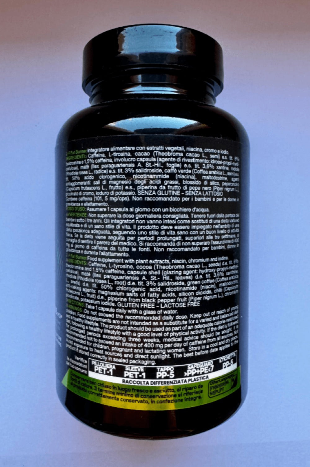 Vitasstrong Z-F, Suplemento Dietético con Extractos Vegetales, Vitaminas y Minerales, Rhodiola Rosea, Cromo Picolinato, Cafeína, Pimienta, Yodo, Vitamina B3 (Niacina)