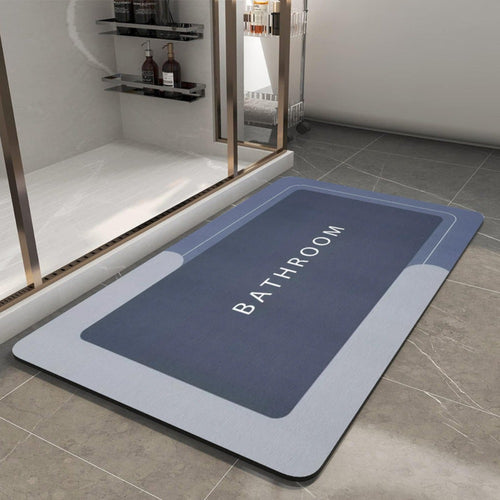 Alfombra de Baño de Secado Rápido 60x40 cm, Tapete Rectangular para Baño, Ultra Absorbente, Base Antideslizante, Suave y Agradable al Tacto, Perfecta para Ducha, Bañera o Zona del Lavabo, Fácil de Limpiar, Resistente a la Deformación, Añade Elegancia y Fu
