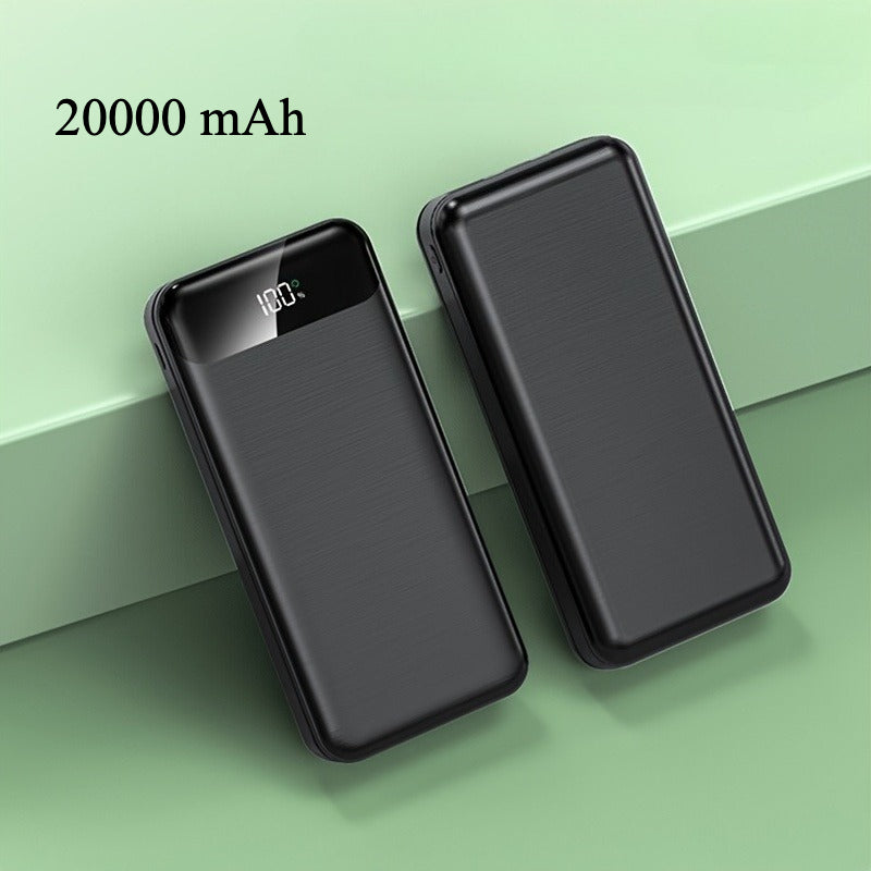 Batería Externa Portátil de Gran Capacidad de 20000Mah, 2 Salidas USB y Salida/Entrada Tipo-C, Ideal para Cargar Dispositivos Móviles, Equipada con Pantalla LED/ Múltiples Colores para Elegir, Dispositivo de Fuente de Alimentación de Emergencia Portátil p