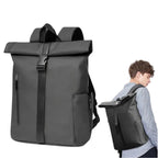 Mochila Enrollable para Hombre, Mochila Mujer para Portátil 15.6 Pulgadas, Moquera de Viaje Ligera para Hombre y Mujer de 21-25L, Bolso Escolar con Múltiples Compartimentos, Mochila Duradera de Capa Suave para Deportes al Aire Libre, Trabajo.