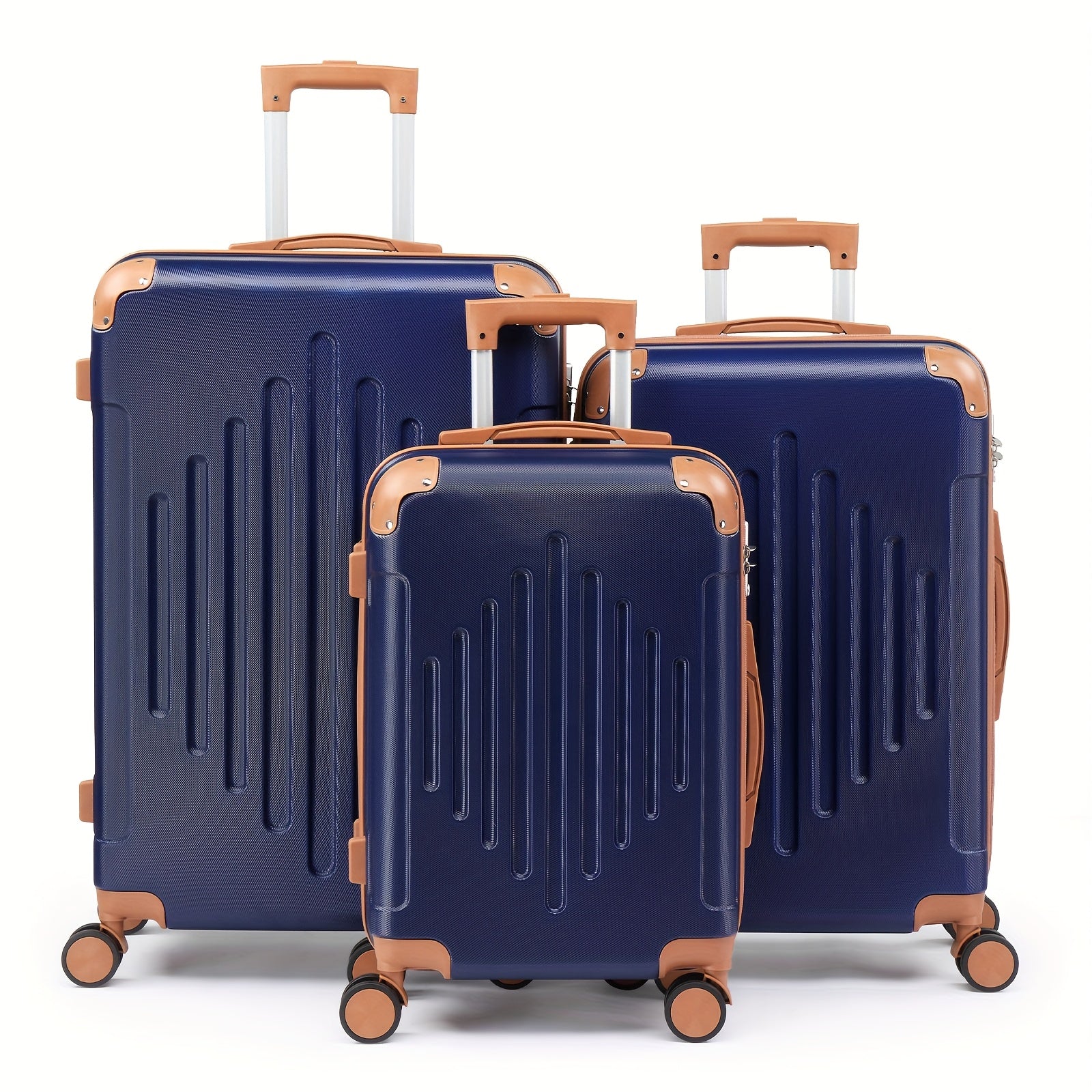 Juego de 3 Maletas de Carcasa Dura con Ruedas Giratorias - Maletas de Mano Ligeras para Hombres y Mujeres, Juego de Equipaje de Viaje Duradero (Incluye Tamaño de Cabina)