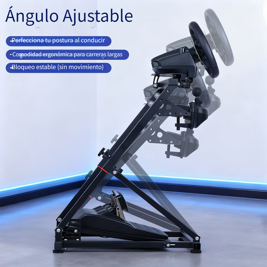 Soportes para volante de carreras | Soporte Plegable para Volante de Carreras Simulador de Volante Estructura Triangular Soporte para Logitech