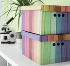 Caja de almacenamiento decorativa de cartón, 1 pieza, con estampado, para ropa, artículos pequeños, documentos, ideal para hogar, oficina o armario, dimensiones: 35x26.3x18.6 cm