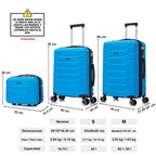 Juego de 3 Maletas 55x40x20cm ABS+Policarbonato | Maleta Mediana Expandible 66x45x27.50 - 30cm Extendido - 23kg | Neceser 29cm | Semirrígida trolley 4 ruedas giratorios a 360º cierre numérico - Negro/AzulMarino/RosaDorado/Turquesa/Menta/Verde/Amarillo/Ros