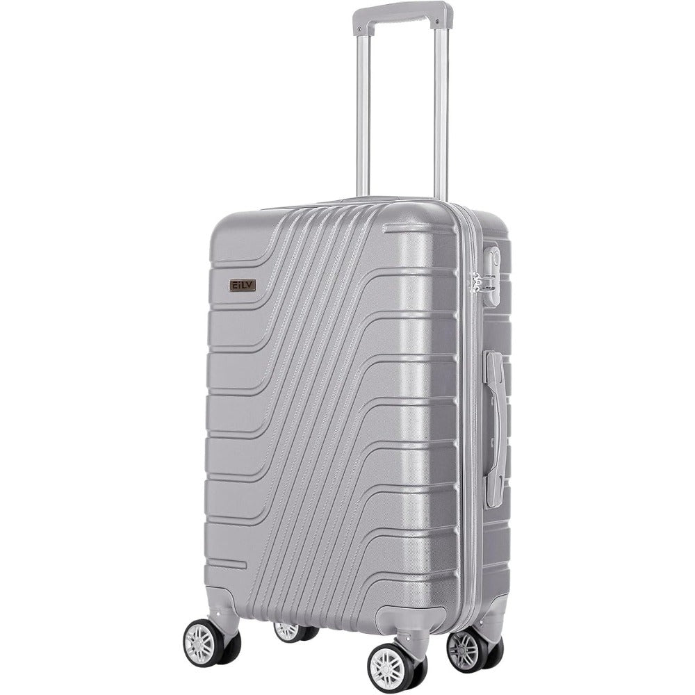 1 Unidad Maleta De Cabina 52x35x20cm, Unisex, Ideal Para Viajes De Pascua, Viajes Y Negocios; Capacidad 10kg, Material ABS, Cerradura De Combinación, Ruedas Desmontables Y Resistentes