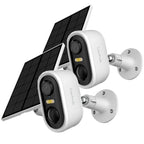 Cámara de seguridad inalámbrica con panel solar para exteriores LaxiHub, visión nocturna FHD de 3MP, foco, batería sin cables de 5200mAh, detección humana PIR, audio bidireccional, almacenamiento en tarjeta SD/nube, cámara de visión nocturna a color, cáma