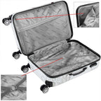 MONZANA® 4x Maletas de Viaje Butterfly Equipaje 42L 66L 98L y Neceser 4 Ruedas 360° Cierre Combinación