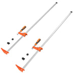 Abrazaderas de barra VEVOR para carpintería, paquete de 2 abrazaderas/espaciadoras de 36" de largo, abrazadera F de cambio rápido con límite de carga de 600 libras, profundidad de garganta de 2.5", hierro fundido y acero al carbono, abrazaderas de madera