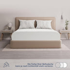Sábana bajera ajustada de 1 pieza 100% algodón egipcio, diseño elástico en todo el contorno, color liso, apta para colchones de 90x200 a 200x220 cm, transpirable, lavable, de cobertura total, sábana perfectamente ajustada