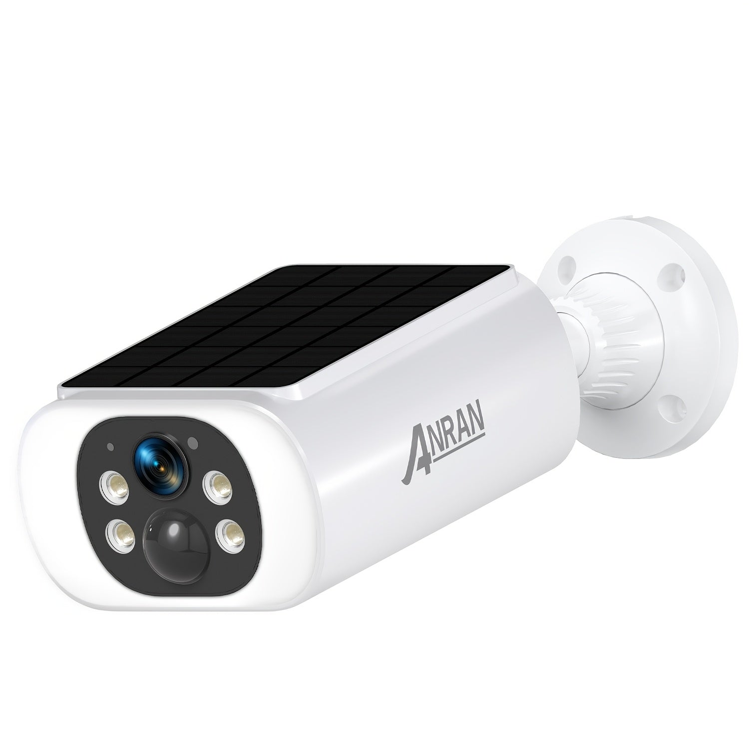 ANRAN 3MP Cámaras de Seguridad Solares Inalámbricas para Exteriores, Visión Nocturna a Color, Cámara de Vigilancia WiFi de 2.4Ghz para Seguridad en el Hogar con Panel Solar Incorporado, Audio Bidireccional, Compatible con Alexa