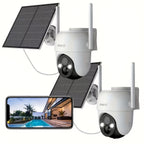 Cámara de Seguridad Inalámbrica Solar Arenti para Exteriores, Resolución de Video 3MP FHD, Batería de 5200mAh, CCTV para Seguridad del Hogar, Visión Nocturna a Color 1296P, Audio Bidireccional, Almacenamiento en Nube/SD, Sin Cuota Mensual, Detección de Mo