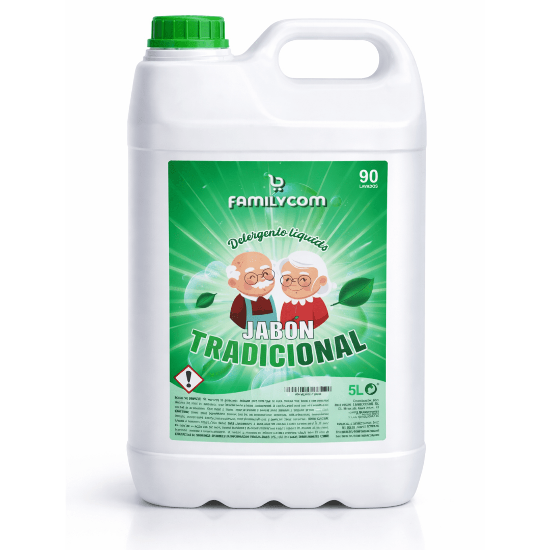 Detergente Liquido para Lavadora Profesional Marsella Tradicional 5L, Detergente para Ropa Blanca y de Color con Fórmula Concentrada, 90 lavados, Jabón Natural para una Ropa Limpia y Cuidada