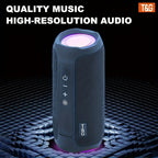 Altavoz Bluetooth | Altavoz Inalámbrico Portátil T&G TG227, IPX4, con Luz LED, Conexión Estéreo TWS, Compatible con Música USB/TF/FM Radio