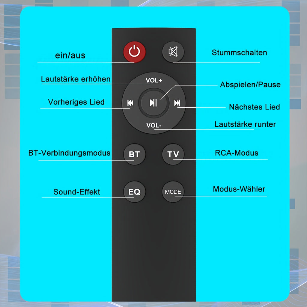 Barra de sonido para TV para cine en casa juegos y música | Inalámbrico y Control Remoto
