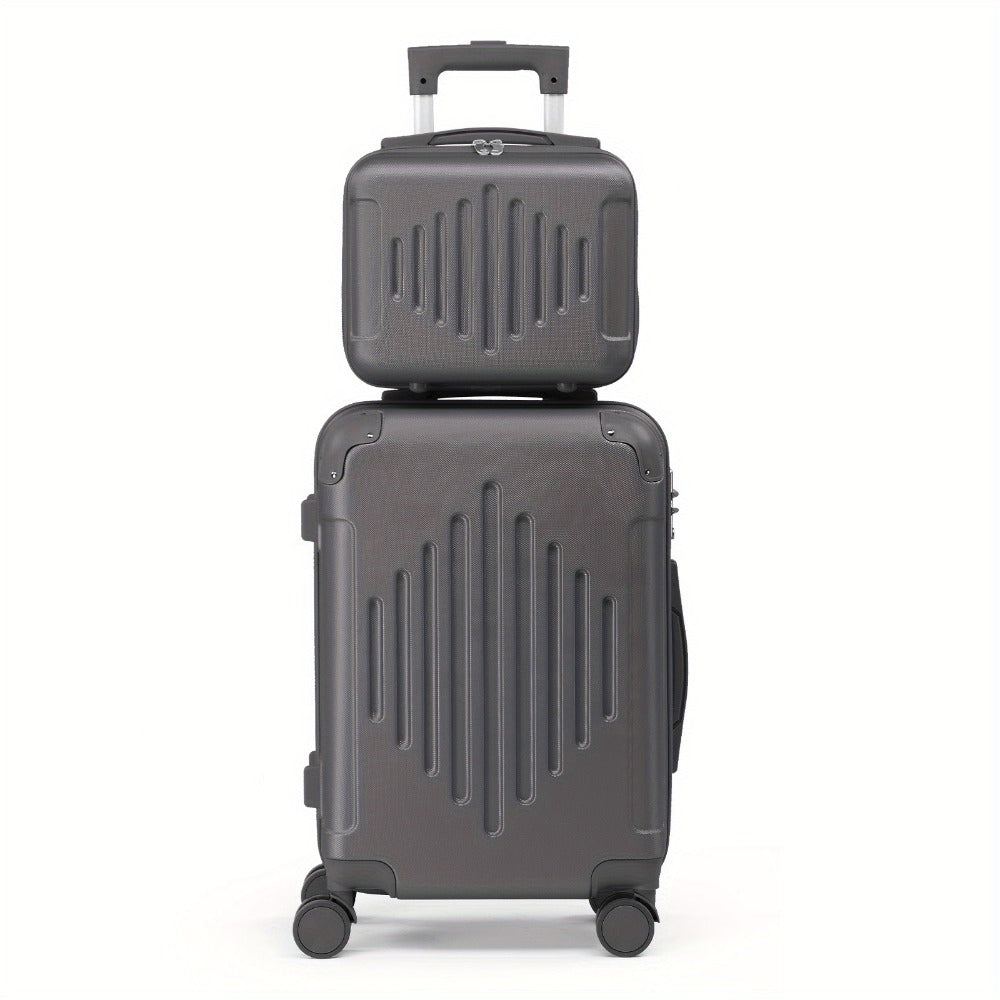 Maletas de Viaje 2 Piezas con Ruedas Giratorias, Ligero y Aprobado para Aerolíneas, Carcasa Dura ABS, Tamaño 12"+20", Set de Equipaje de Mano