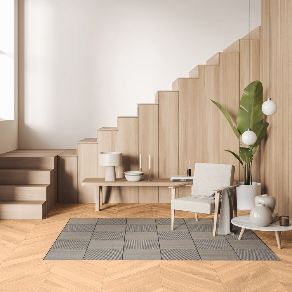 Piso de PVC, Piso de Vinilo 91.44X15.24X0.2Cm, Azulejos Autoadhesivos 18 piezas para 2.5M², 36 piezas para 5M², Piso de Vinilo con Clic, Laminado Adhesivo con Efecto Madera, Roble Cálido/Negro Roble/Beige-Gris/Roble Blanco/Gris