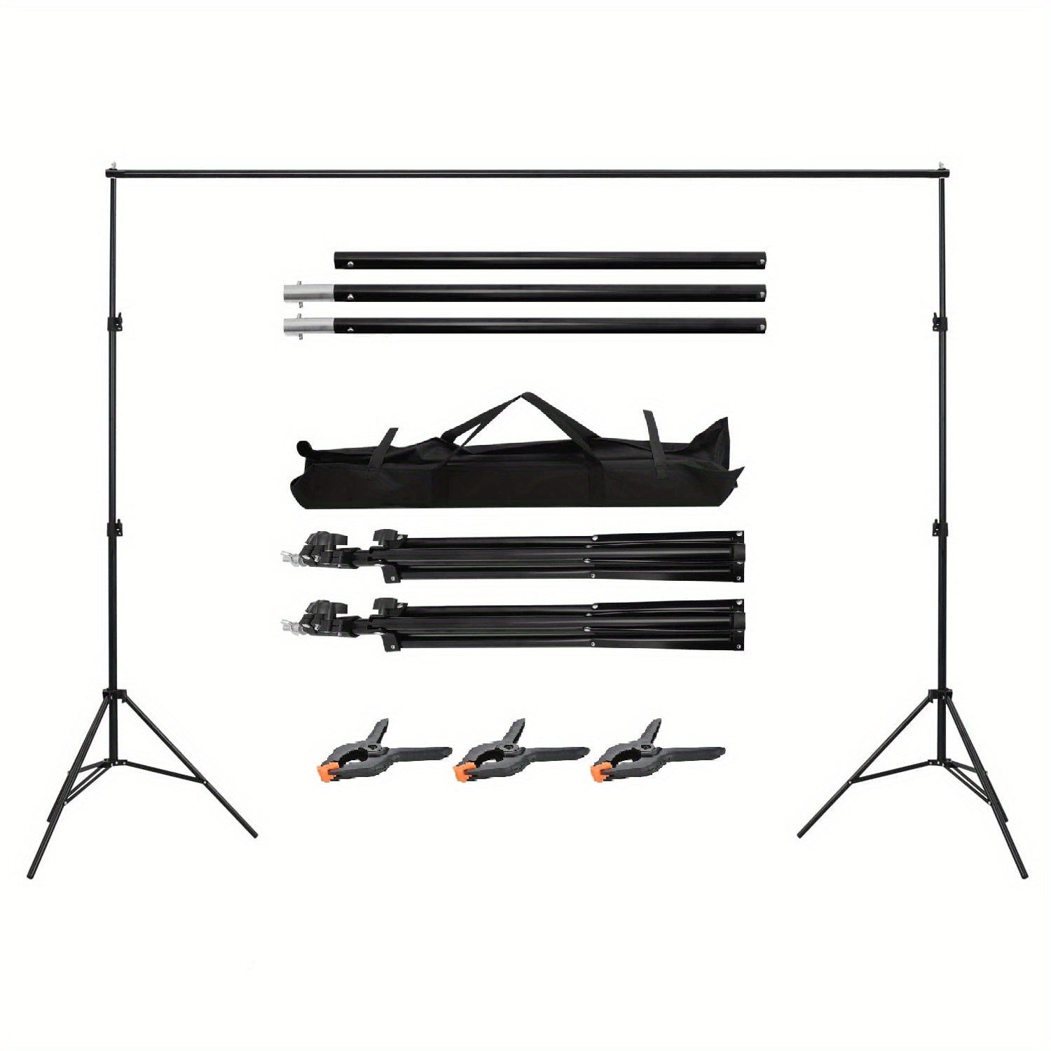 Kit de soporte de fondo ajustable para fotos con bolsa de transporte, accesorios de edificios coleccionables para decoración estacional