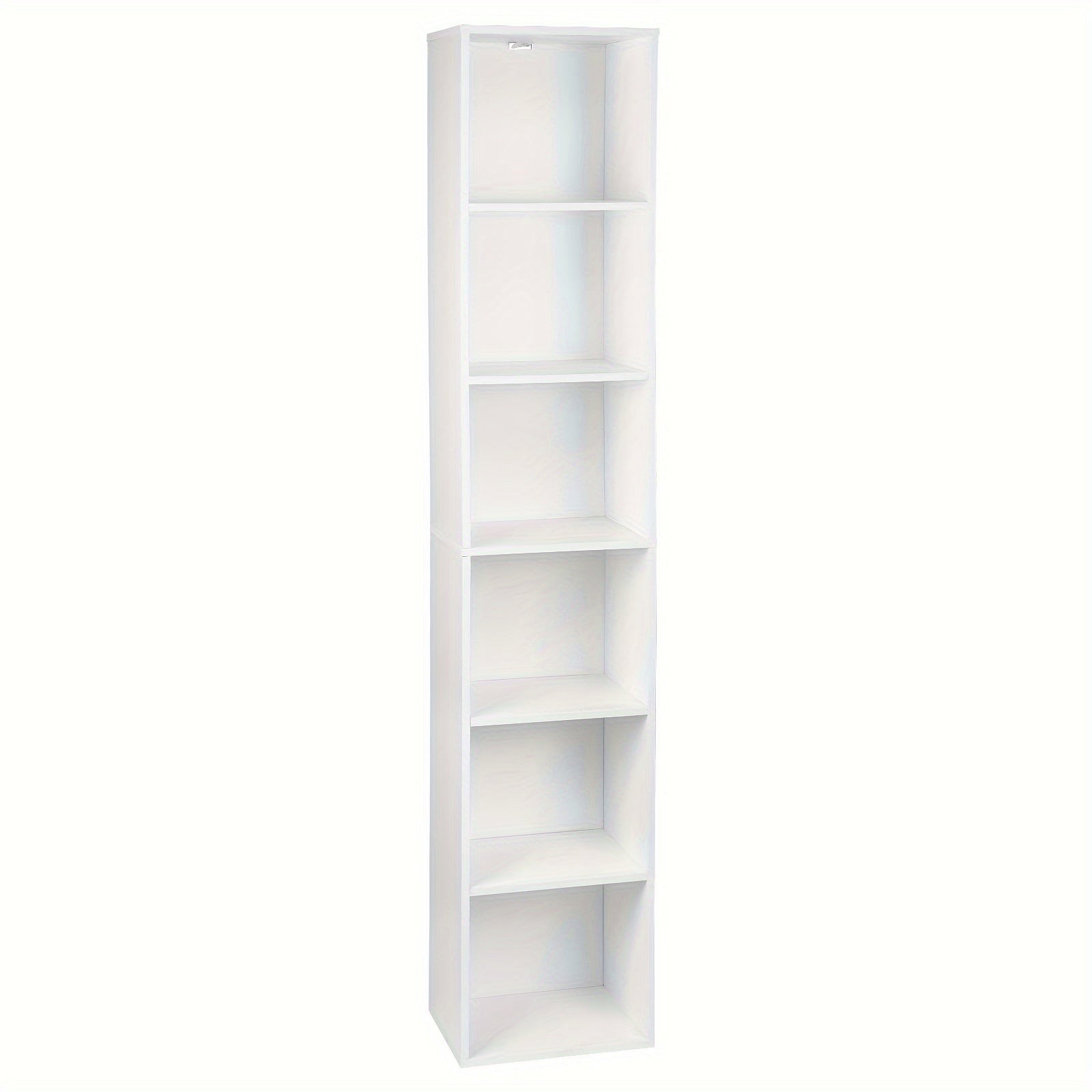 1pc Estantería con 6 Compartimentos, Estantería Cúbica Independiente, Estantería Vertical, Estante de Oficina, Estante de Almacenamiento, Estante para Archivos, Hecho de Material de Madera, 30x158,5x24 cm (Ancho x Alto x Grosor)