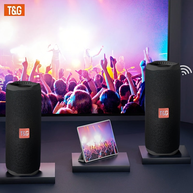 Altavoz Bluetooth | Altavoz sin varillas T&G TG365 con luz LED, altavoz sin varillas portátil, IPX4, micrófono incorporado, compatible con cable