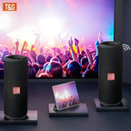 Altavoz Bluetooth | Altavoz sin varillas T&G TG365 con luz LED, altavoz sin varillas portátil, IPX4, micrófono incorporado, compatible con cable