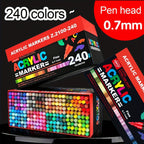 Rotulador de marcado lavable 240 - Tinta impermeable y no tóxica para grafiti y manualidades DIY, apta para pintar grafiti en diversas superficies, regalos de Navidad, útiles de regreso a clases