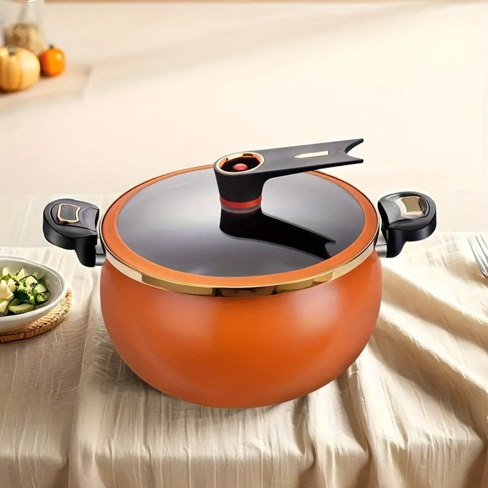 Olla para Sopa Multifuncional de Gran Capacidad 7L para el Hogar, Olla de Hierro Exquisita, Olla para Sopa Multifuncional de Alta Calidad, Artefacto para Guiso Lento Fresco y Tierno, Utensilios de Cocina Perfectos para Reuniones en el Patio al Aire Libre,